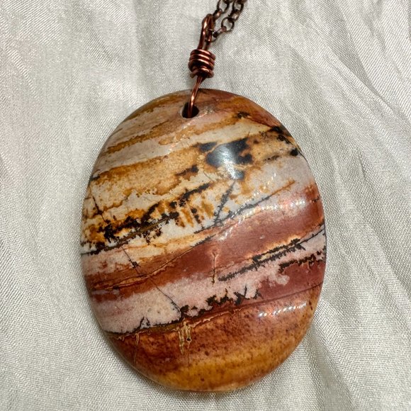 Picture Jasper Stone Pendant Necklace - Picture 4 of 4